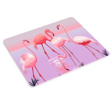 Flamingo og rosa himmel original musematte - Tenstickers