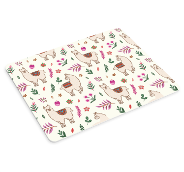 Musematte original llamaer og blomsterdesign - Tenstickers