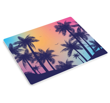 Palmer fargerik himmel original musematte - Tenstickers