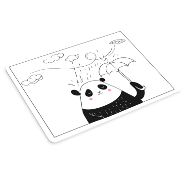 Musematte original leken panda med paraply - Tenstickers