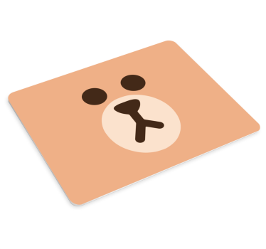 Musematte original søt bjørneansikt - Tenstickers