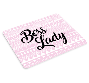 Boss dame med rosa dekor original musematte - Tenstickers