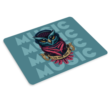 Ugle å lytte til musikk original musematte - Tenstickers