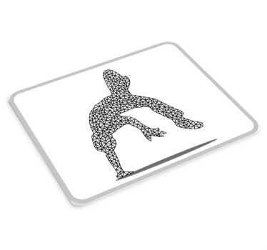 Musematte original svart geometrisk figur - Tenstickers