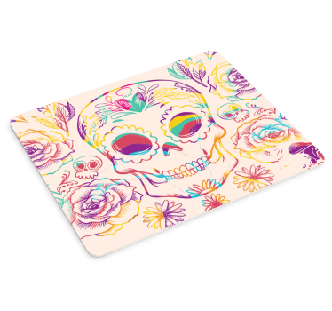 Musematte original fargerik blomsterkranium - Tenstickers
