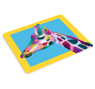 Musematte original fargerik giraffprofil - Tenstickers