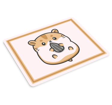 Søt hamster tegneserie originale musematte - Tenstickers