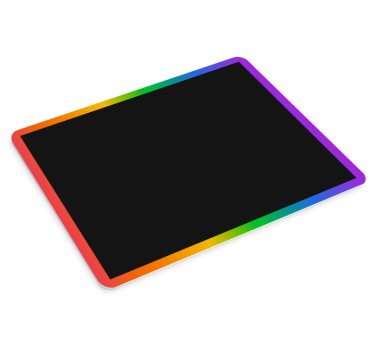 Musematte original med fargerik kant - Tenstickers