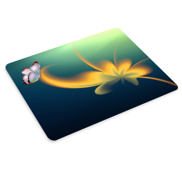 Musematte original med elegant blomstermotiv - Tenstickers