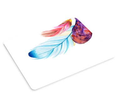 Musematte original fargerik fjærkunst - Tenstickers