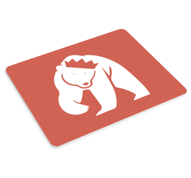 Bjørn med krone originale musematte - Tenstickers