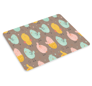 Musematte original med livlige fuglemotiver - Tenstickers