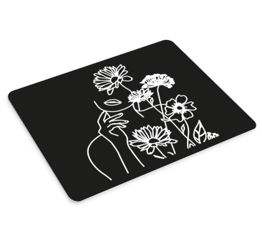 Floral silhuett kunst musematte original - Tenstickers