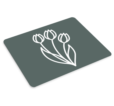 Musematte original elegant blomstermønster - Tenstickers