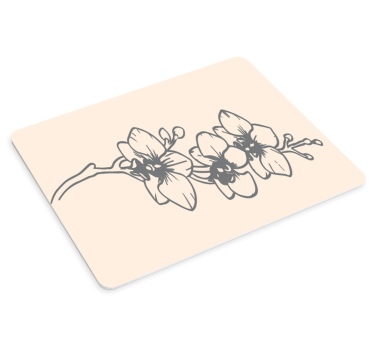 Musematte original med blomstrende orkidé mønster - Tenstickers