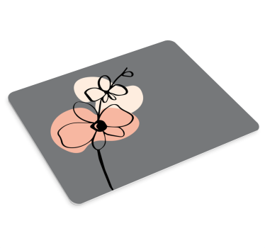 Musematte original blomster minimalistisk design - Tenstickers