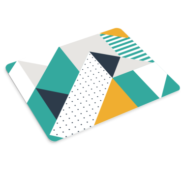 Trekanter geometrisk kunst originale musematte - Tenstickers