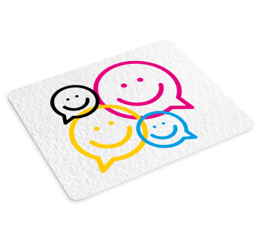 Smiley fargerike snakkebobler originale musematte - Tenstickers