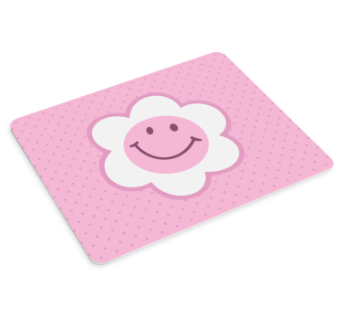 Musematte original med smiley blomsterdesign - Tenstickers