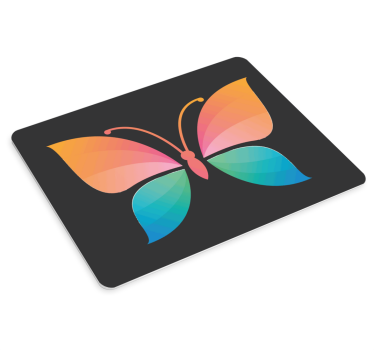 Musematte original fargerik sommerfugl grafikk - Tenstickers