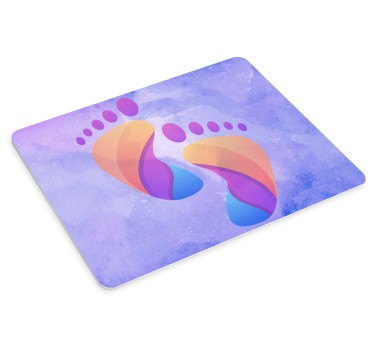 Musematte original fargerik fotavtrykk kunst - Tenstickers