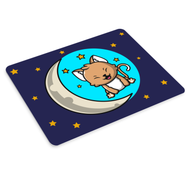 Nydelig katt på månen originale musematte - Tenstickers