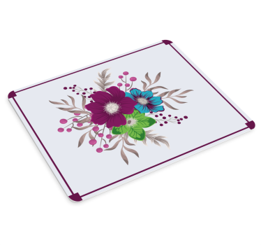Musematte original med blomsterdekorasjoner - Tenstickers
