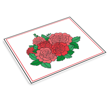 Musematte original dristig blomsteroppsats - Tenstickers