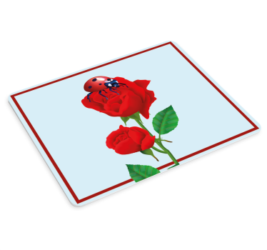 Musematte original marihøne på roser - Tenstickers