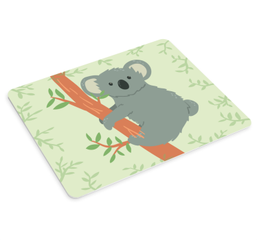 Søt liten klatrende koala tegneserie originale musematte - Tenstickers