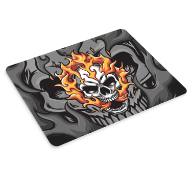 Musematte original med brennende hodeskallebilde - Tenstickers