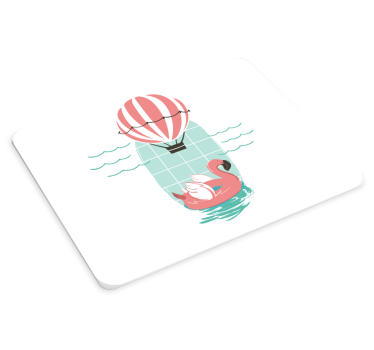 Musematte original lekfull flamingo flyt - Tenstickers