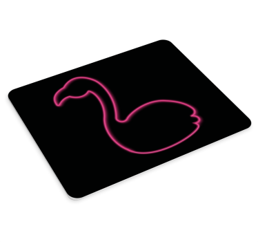 Neonrosa flamingotegning originale musematte - Tenstickers