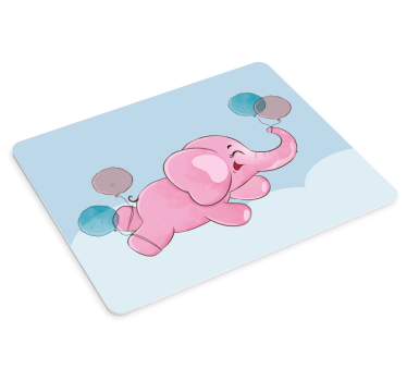 Søt elefant baby som flyr originale musematte - Tenstickers
