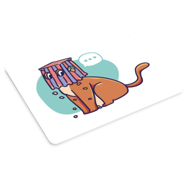 Musematte original morsom kattillustrasjon - Tenstickers