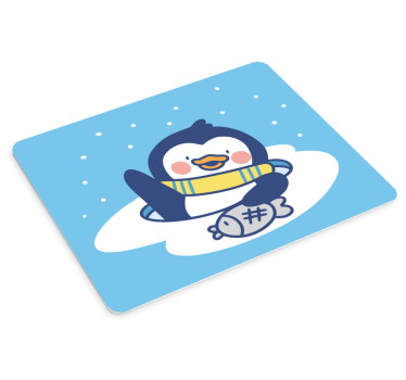 Tegneserie glad pinguin vinker originale musematte - Tenstickers