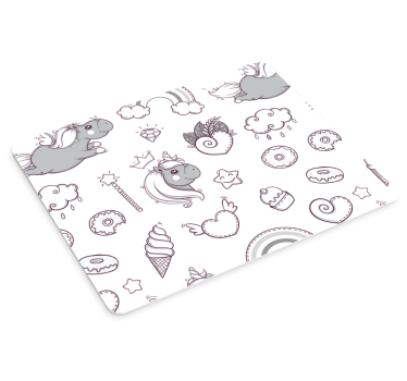 Søte sorte og hvite dyr originale musematte - Tenstickers