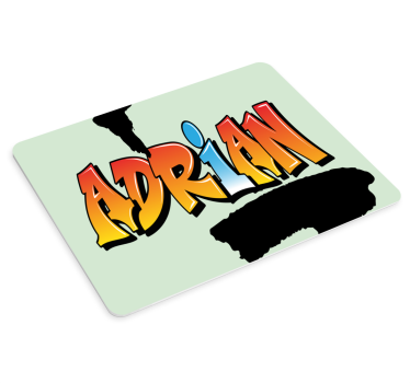 Navnet ditt er graffiti bokstav egne navn musematte - Tenstickers