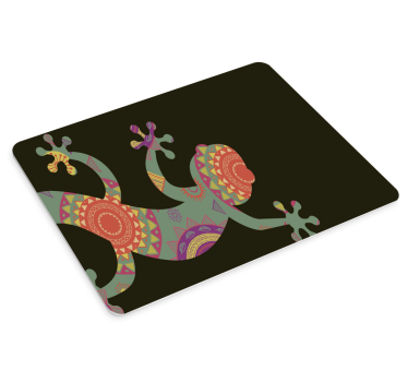 Musematte original fargerikt gekko mønster - Tenstickers