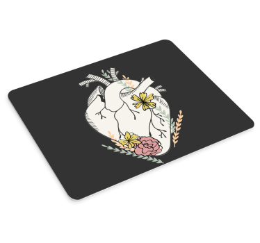 Musematte original anatomisk hjerte blomster - Tenstickers