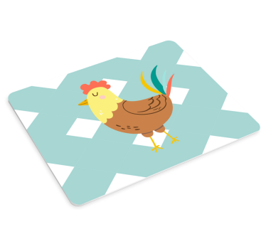 Musematte original sjarmerende hønseillustrasjon - Tenstickers