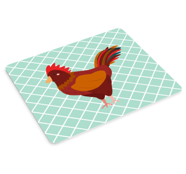 Hane illustrasjon musematte original - Tenstickers