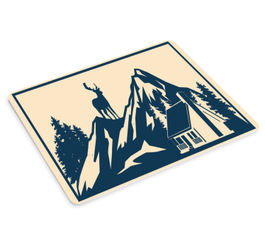 Musematte original majestetisk fjellandskap - Tenstickers
