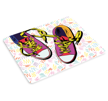 Musematte original fargerik sneaker illustrasjon - Tenstickers