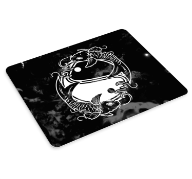 Musematte original yin yang fiskekunst - Tenstickers