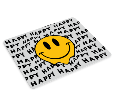 Stor smiley glad ansikt originale musematte - Tenstickers