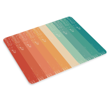 Retro stripet regnbue originale musematte - Tenstickers