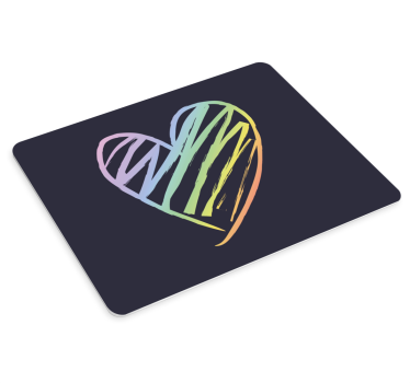 Fargerik hjerteformet musematte original - Tenstickers