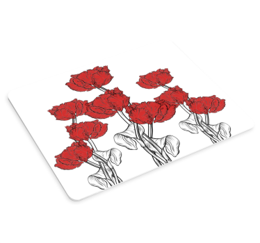 Musematte original rød tulipanarrangement - Tenstickers