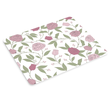 Blekrosa vintage roser originale musematte - Tenstickers